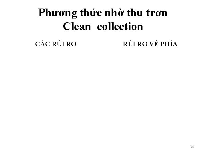 Phương thức nhờ thu trơn Clean collection CÁC RỦI RO VỀ PHÍA 34 