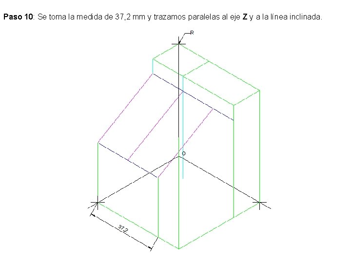 Paso 10: Se toma la medida de 37, 2 mm y trazamos paralelas al