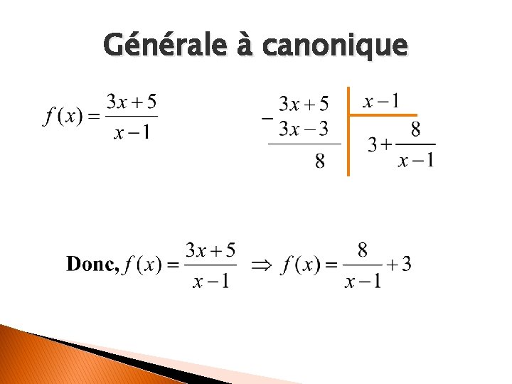 Générale à canonique 