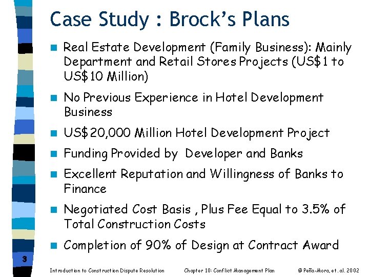 Case Study : Brock’s Plans n Real Estate Development (Family Business): Mainly Department and