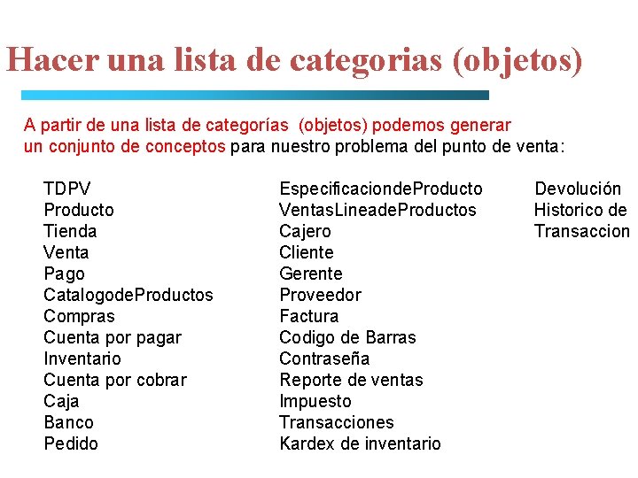 Hacer una lista de categorias (objetos) A partir de una lista de categorías (objetos)