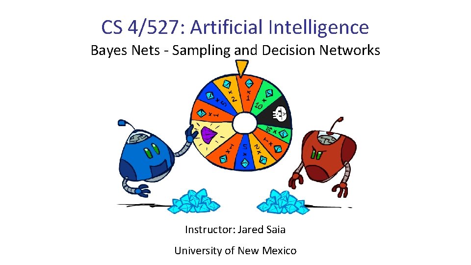 CS 4/527: Artificial Intelligence Bayes Nets - Sampling and Decision Networks Instructor: Jared Saia
