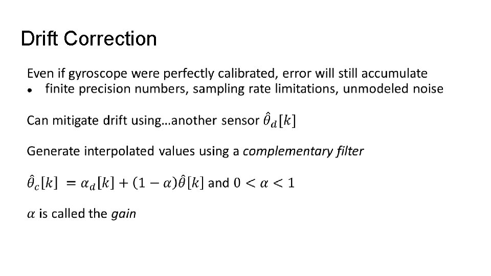 Drift Correction ● 