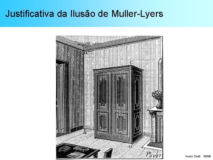 Justificativa da Ilusão de Muller-Lyers Guido Stolfi 85/89 