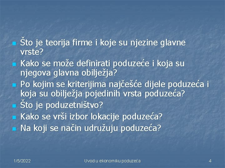 n n n Što je teorija firme i koje su njezine glavne vrste? Kako