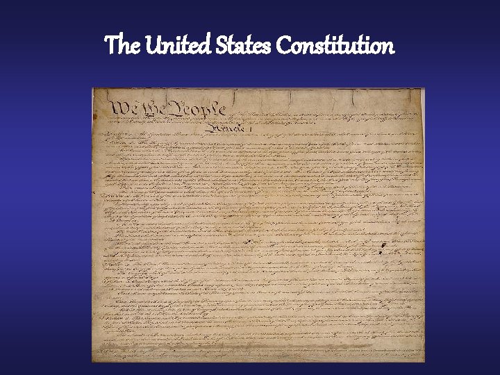 The United States Constitution 