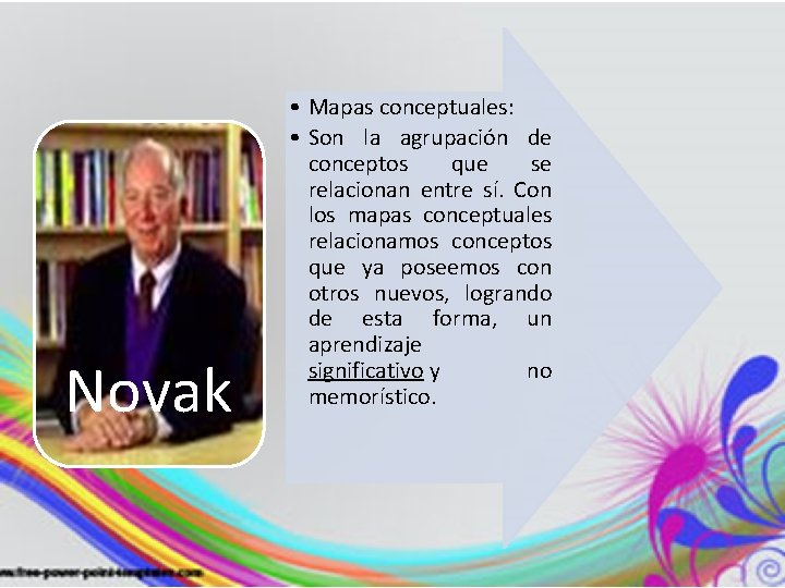 Novak • Mapas conceptuales: • Son la agrupación de conceptos que se relacionan entre