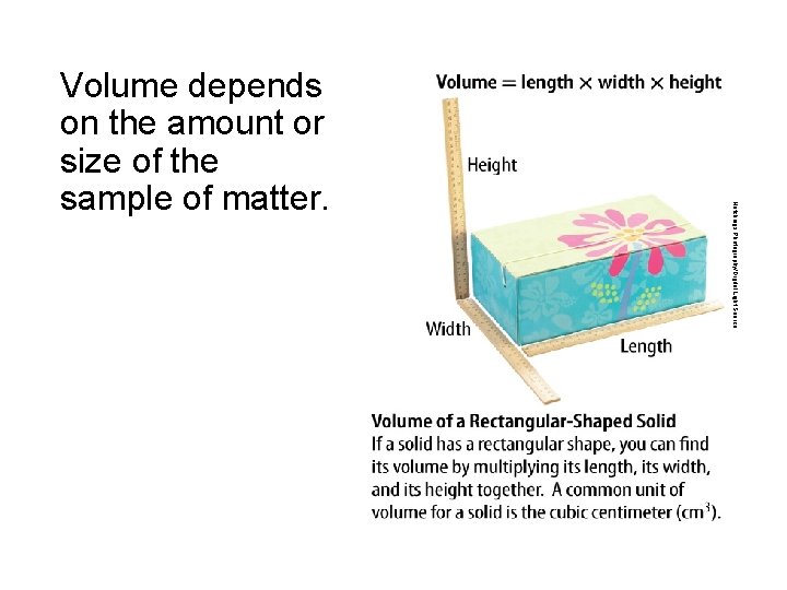 Hutchings Photography/Digital Light Source Volume depends on the amount or size of the sample