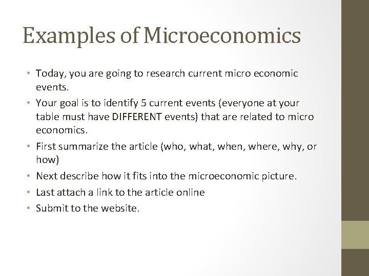Macro Vs Micro Lesson Objectives Define Key Terms