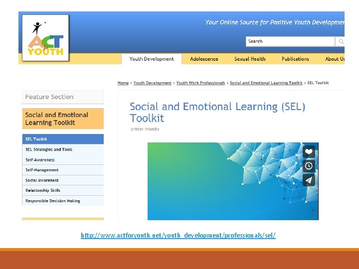 http: //www. actforyouth. net/youth_development/professionals/sel/ 