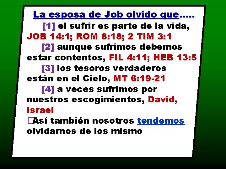 LA ESPOSA DE JOB Una Actitud Para Evitar