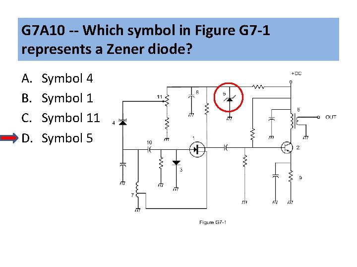 G 7 A 10 -- Which symbol in Figure G 7 -1 represents a