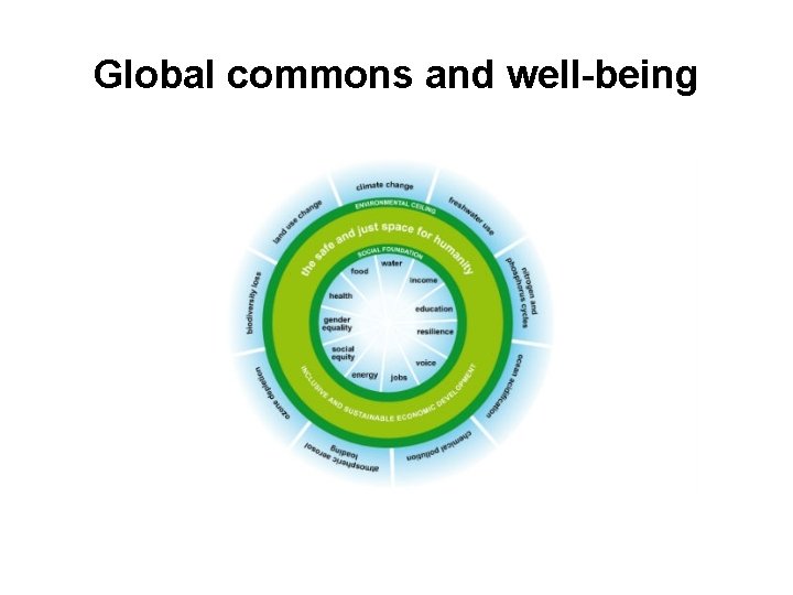 Global commons and well-being 