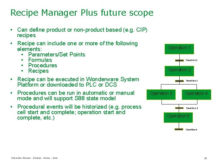 Recipe Manager Plus future scope • Can define product or non-product based (e. g.