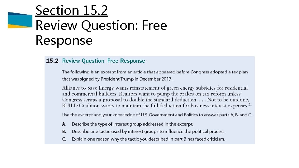 Section 15. 2 Review Question: Free Response 