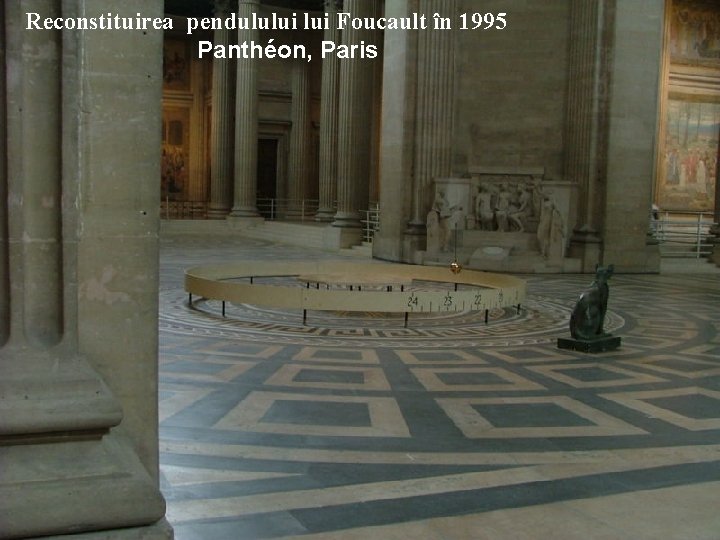 Reconstituirea pendulului Foucault în 1995 Panthéon, Paris 