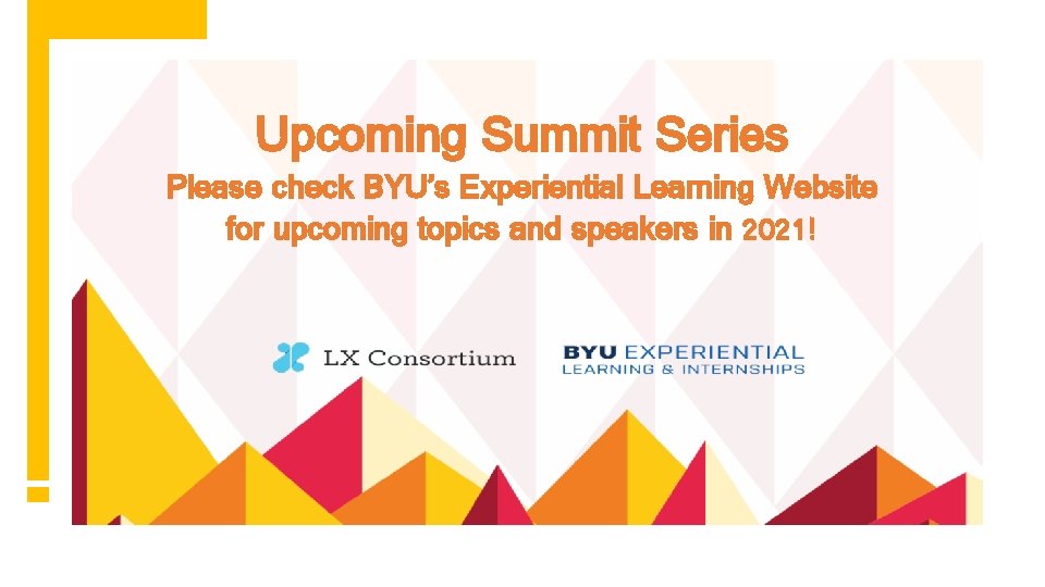 Experiential Learning Summit Series Experiential Learning Research ...