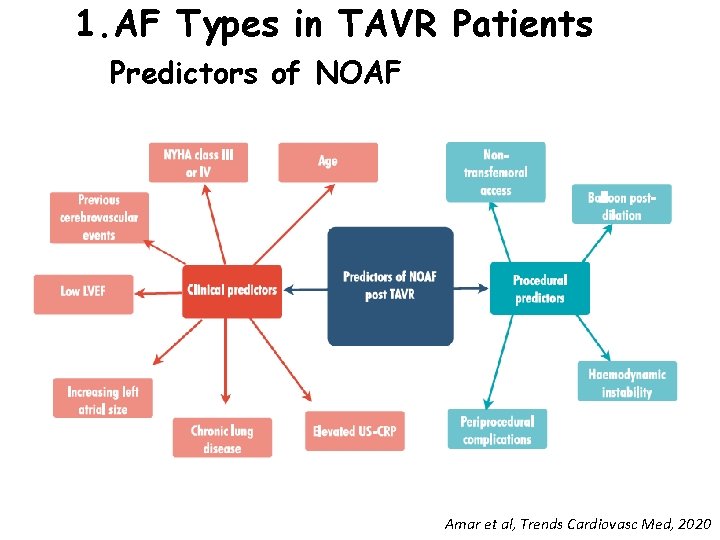 1. AF Types in TAVR Patients Predictors of NOAF Amar et al, Trends Cardiovasc