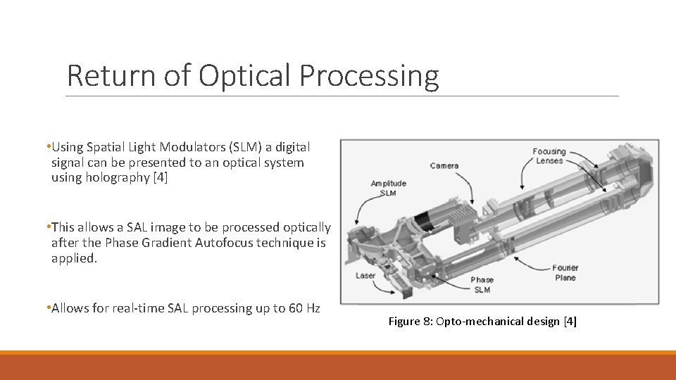 Return of Optical Processing • Using Spatial Light Modulators (SLM) a digital signal can