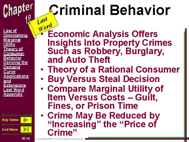 Criminal Behavior st Law of Diminishing Marginal Utility Theory of Consumer Behavior Deriving the