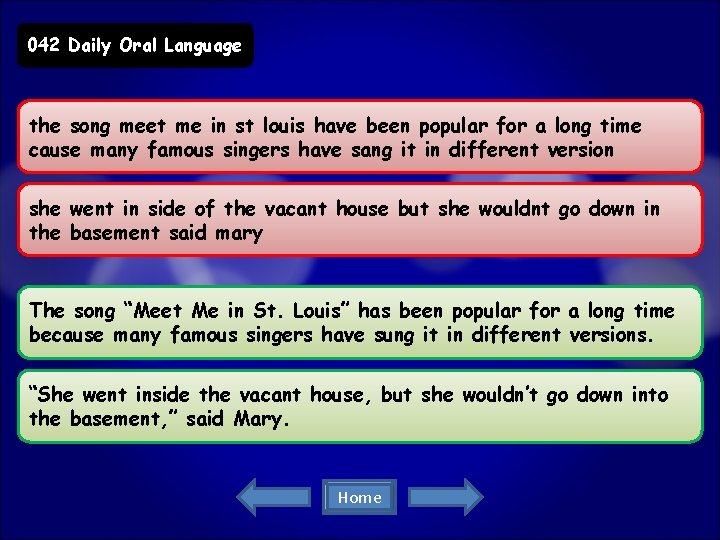 042 Daily Oral Language the song meet me in st louis have been popular