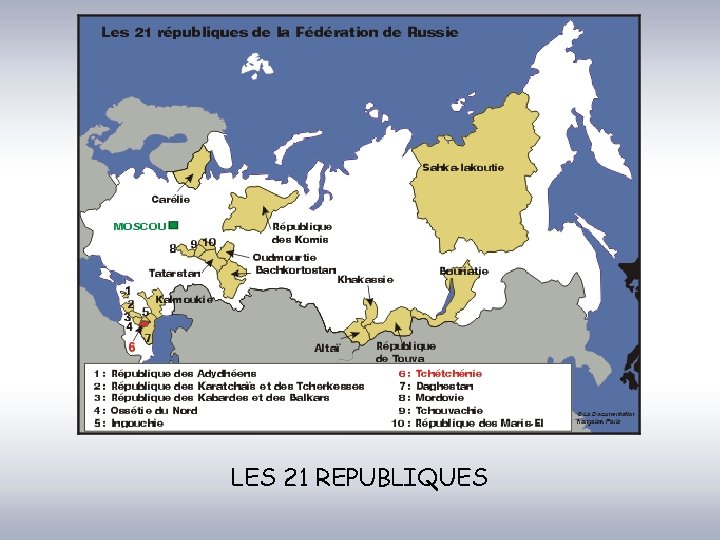 LES 21 REPUBLIQUES 
