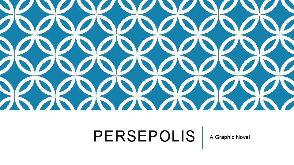 PERSEPOLIS A Graphic Novel 