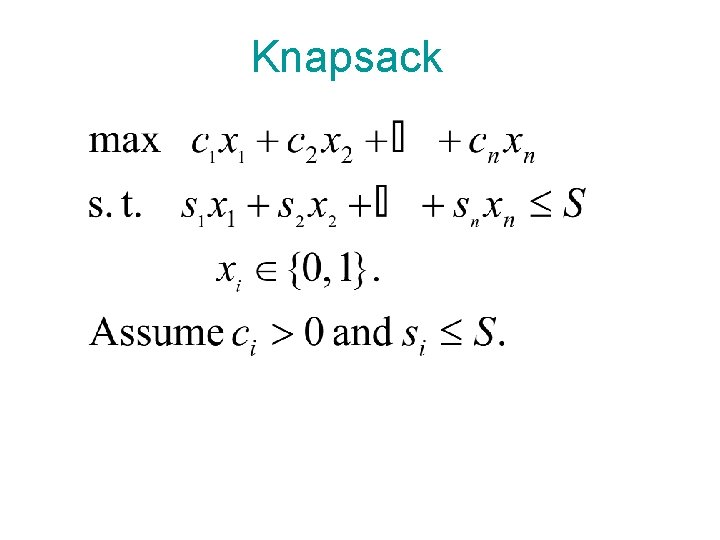 Knapsack 