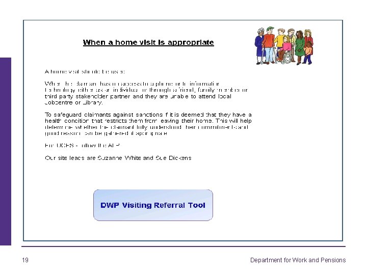 19 Department for Work and Pensions 