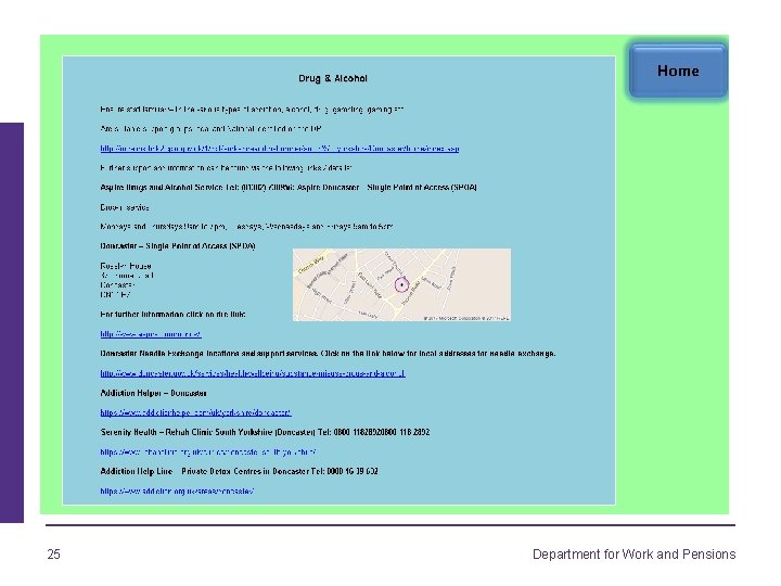 25 Department for Work and Pensions 