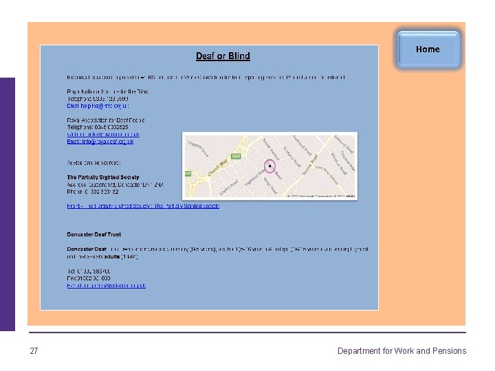 27 Department for Work and Pensions 