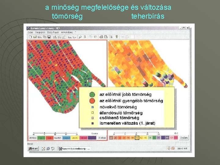 a minőség megfelelősége és változása tömörség teherbírás 