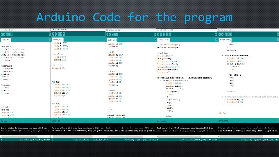 Arduino Code for the program 