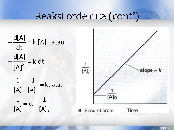 Reaksi orde dua (cont’) 