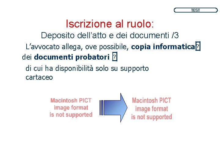 TEST Iscrizione al ruolo: Deposito dell’atto e dei documenti /3 L’avvocato allega, ove possibile,