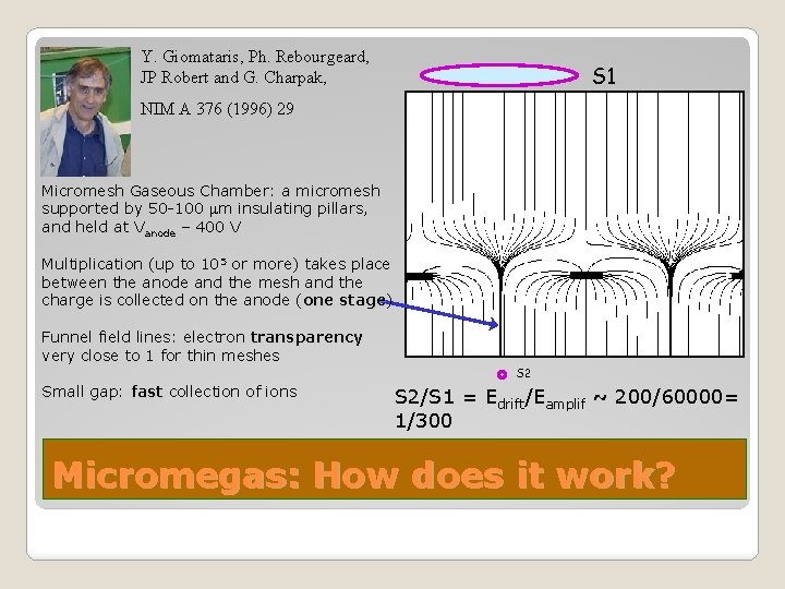 Y. Giomataris, Ph. Rebourgeard, JP Robert and G. Charpak, S 1 NIM A 376