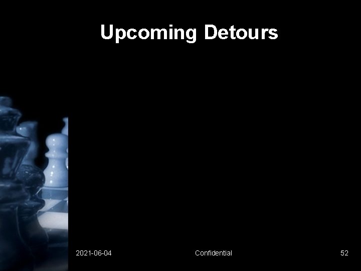 Upcoming Detours 2021 -06 -04 Confidential 52 Upcoming Detours 2021 -06 -04 Confidential 52
