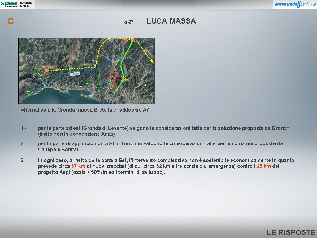 C q-27 LUCA MASSA Alternativa alla Gronda: nuova Bretella e raddoppio A 7 1