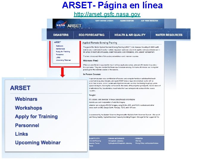 ARSET- Página en línea http: //arset. gsfc. nasa. gov 