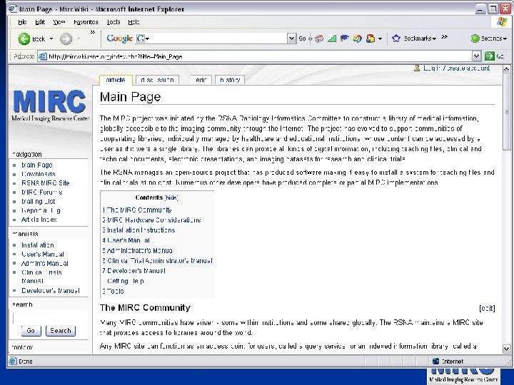MIRC Wiki All of the MIRC documentation has been uploaded to a new Wiki