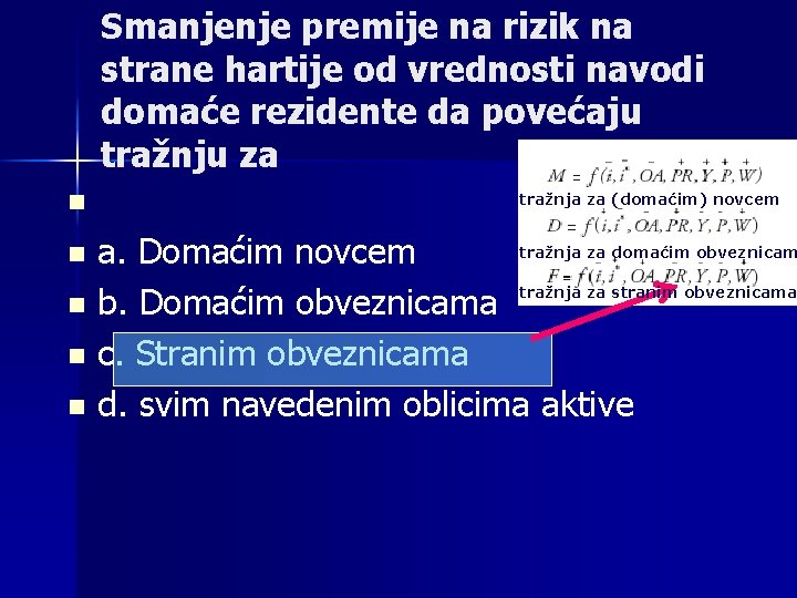 Smanjenje premije na rizik na strane hartije od vrednosti navodi domaće rezidente da povećaju