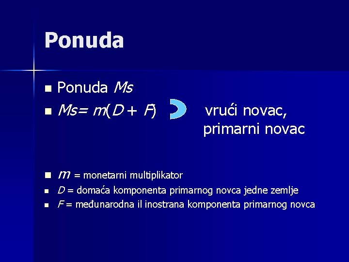 Ponuda n Ponuda Ms Ms= m(D + F) n m n n n vrući