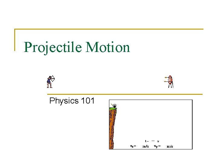 Projectile Motion Physics 101 