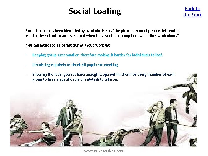 Social Loafing Social loafing has been identified by psychologists as “the phenomenon of people