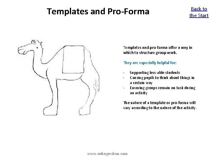 Templates and Pro-Forma Back to the Start Templates and pro-forma offer a way in