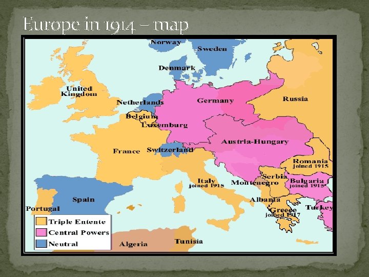 Europe in 1914 – map 