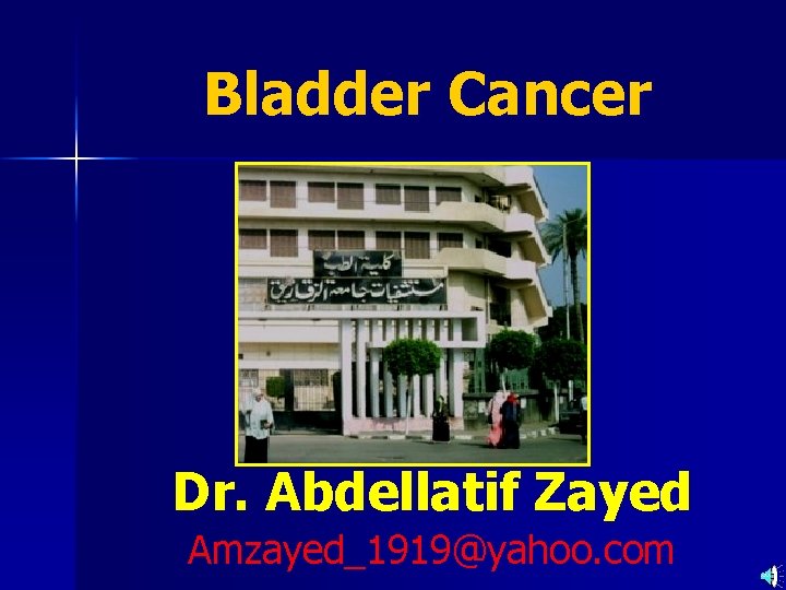 Bladder Cancer Dr. Abdellatif Zayed Amzayed_1919@yahoo. com 