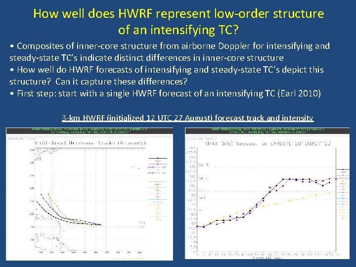 How well does HWRF represent low-order structure of an intensifying TC? • Composites of