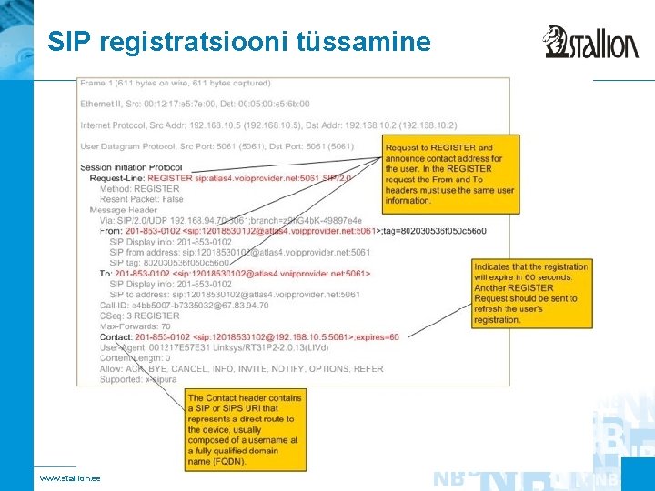 SIP registratsiooni tüssamine www. stallion. ee 