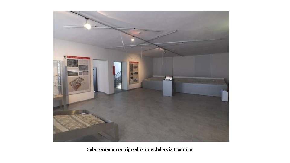 Sala romana con riproduzione della via Flaminia 